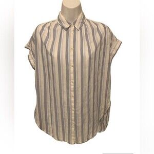 Madewell Central Drapey shirt Blue stripes Oversized Woman’s XS